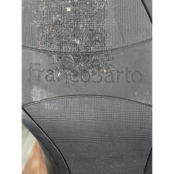 Franco Sarto Womens Lucianna Rhinestone Welt Block Heels Black Leather Boots 8.5 - Picture 9 of 11